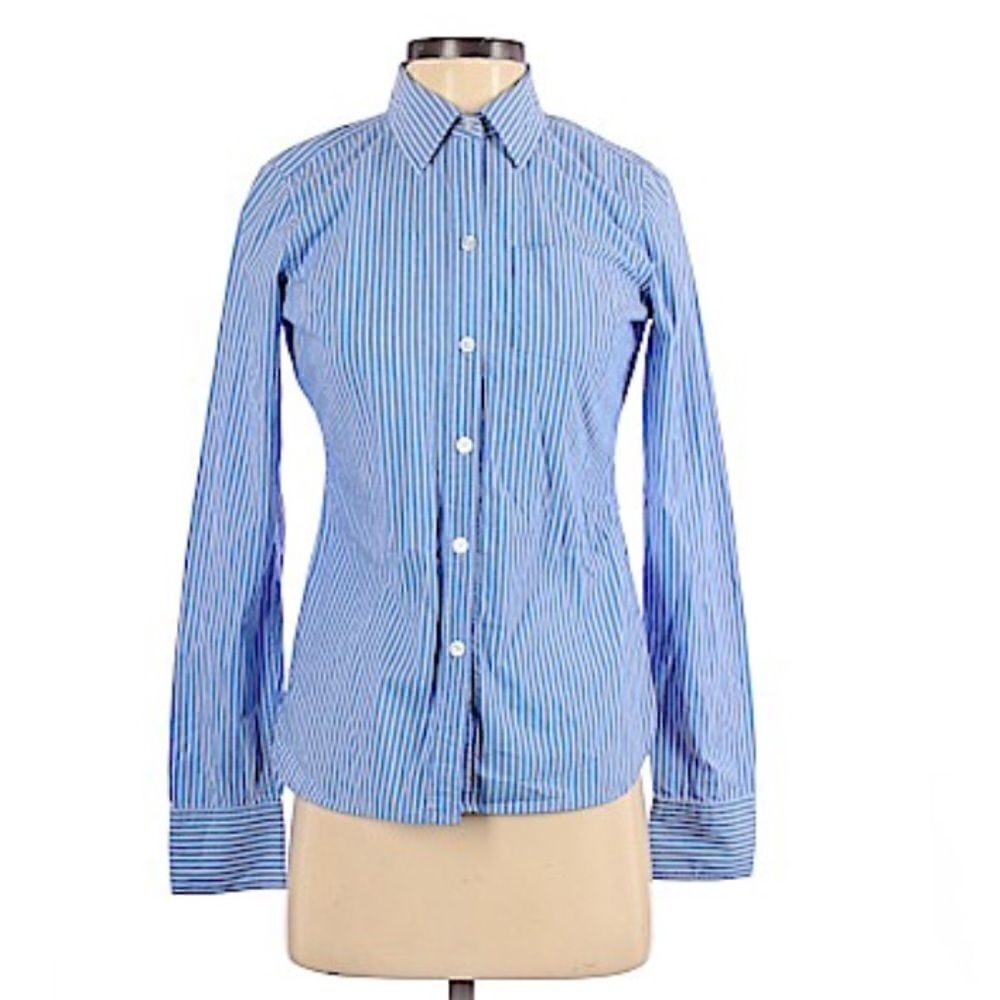 AE Size 12 button down shirt, cuffs, pretty aqua